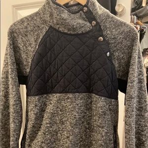 Abercrombie and Fitch asymmetrical fleece snap up